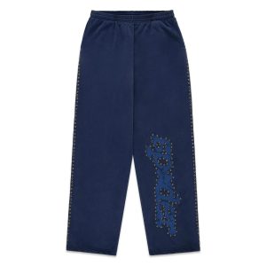 SP5DER BLUE PUNK V3 STUDDED SWEATPANT