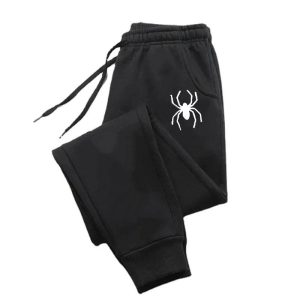 Women's Simple Spider Elastic Waist Pants Jogger